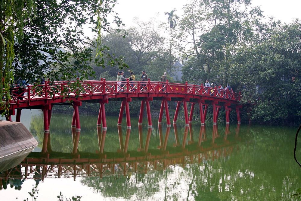 Hoan Kiem Lake at sunset, Hanoi