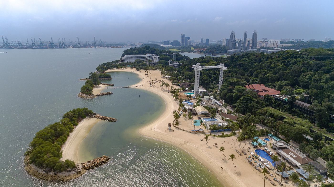 Siloso Beach on Sentosa Island, Singapore