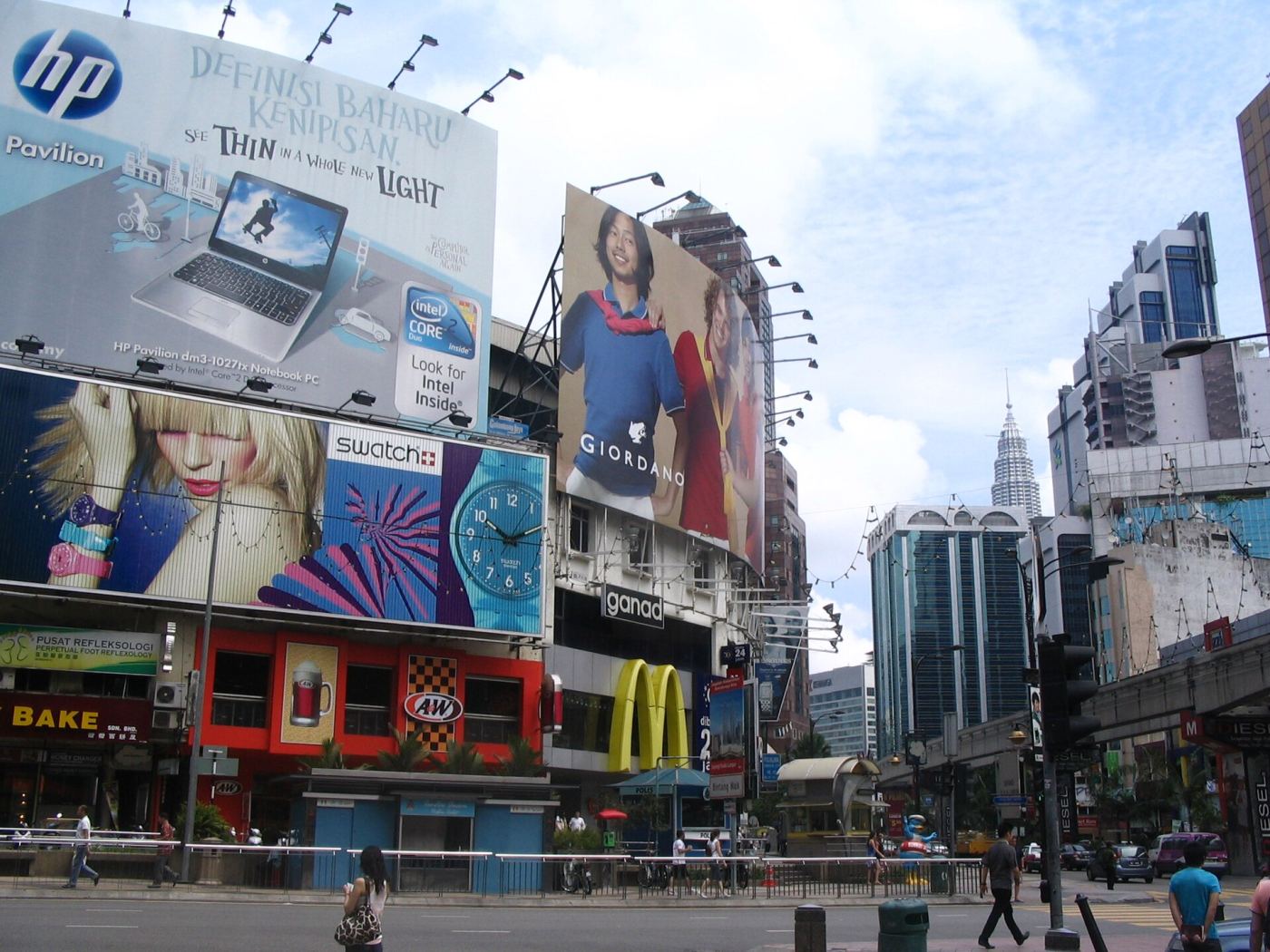 A street in the Bukit Bintang area of Kuala Lumpur