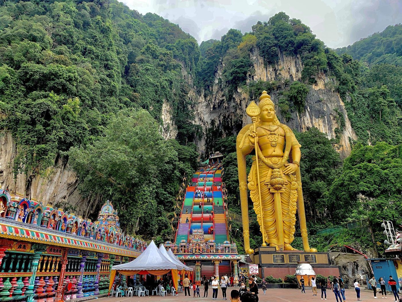 The steps leading up to Batu Caves