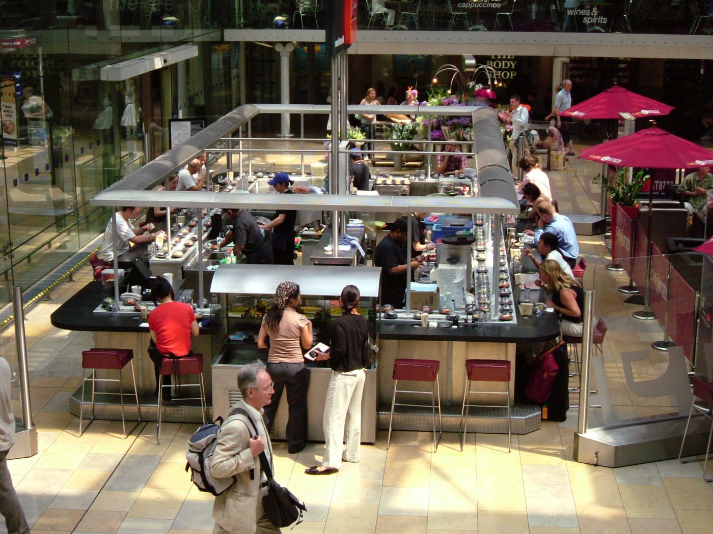 Conveyor belt sushi restaurant in Tokyo