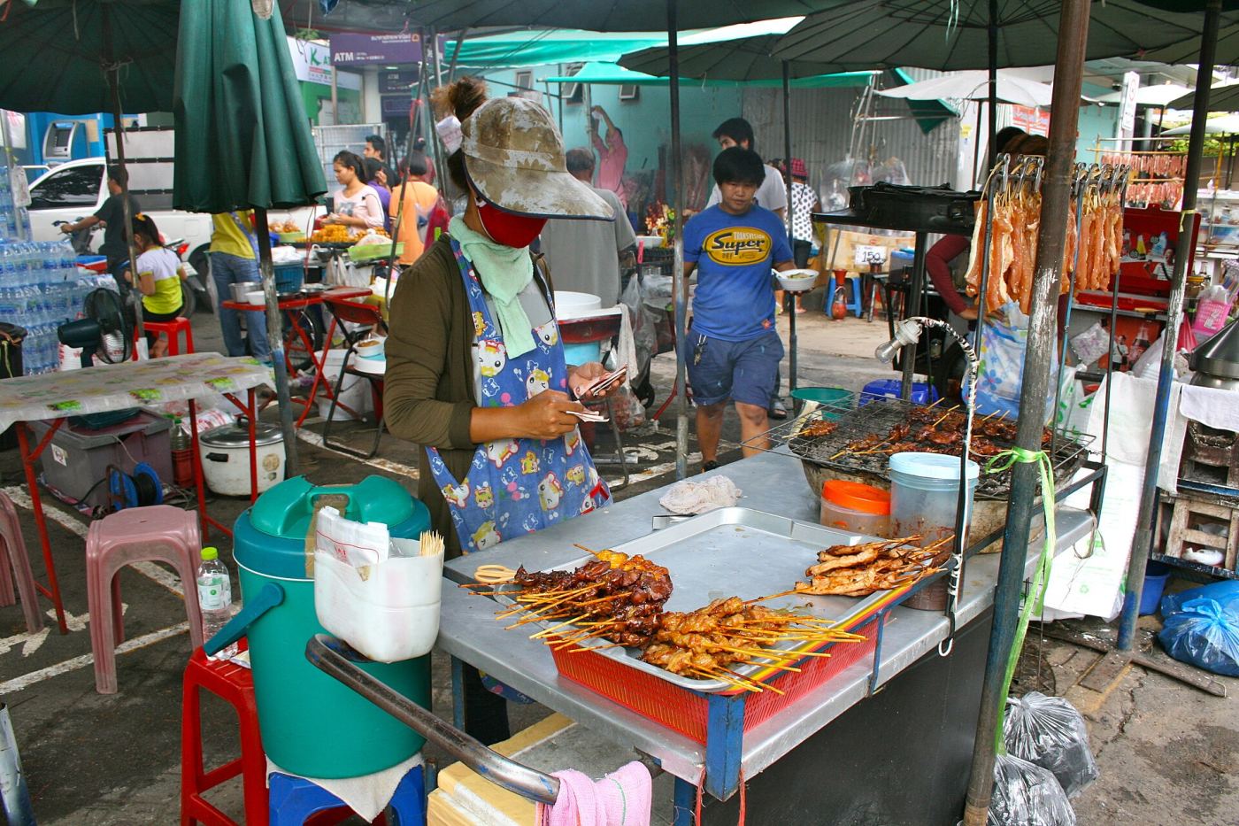 Food stall at Chatuchak Weekend Market, Bangkok