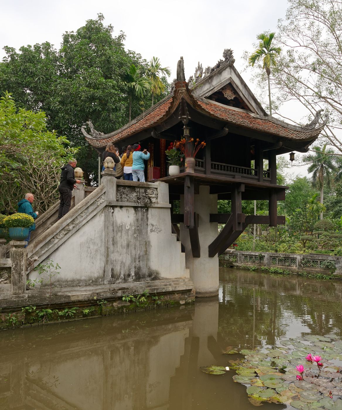 The One Pillar Pagoda near the Ho Chi Minh Mausoleum complex
