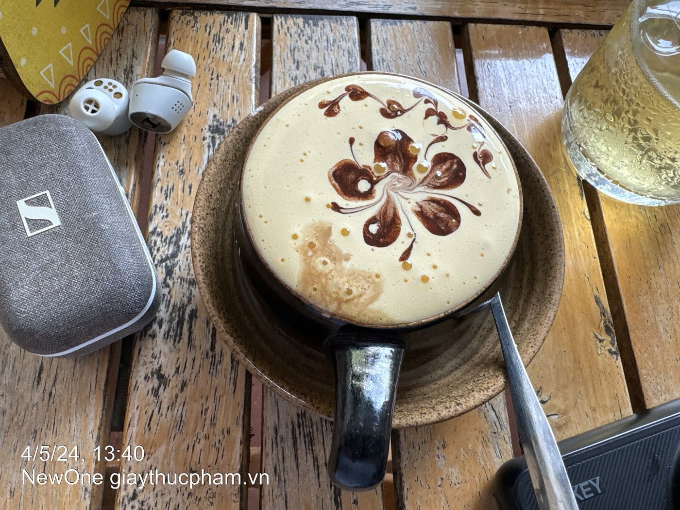 A cup of Vietnamese egg coffee with whipped egg topping