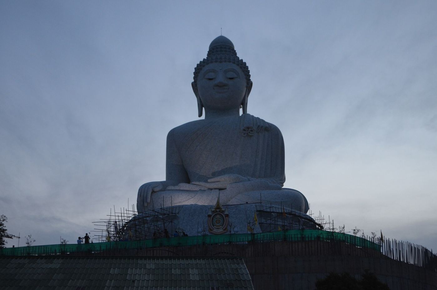 The Big Buddha statue viewed from the base of the hill