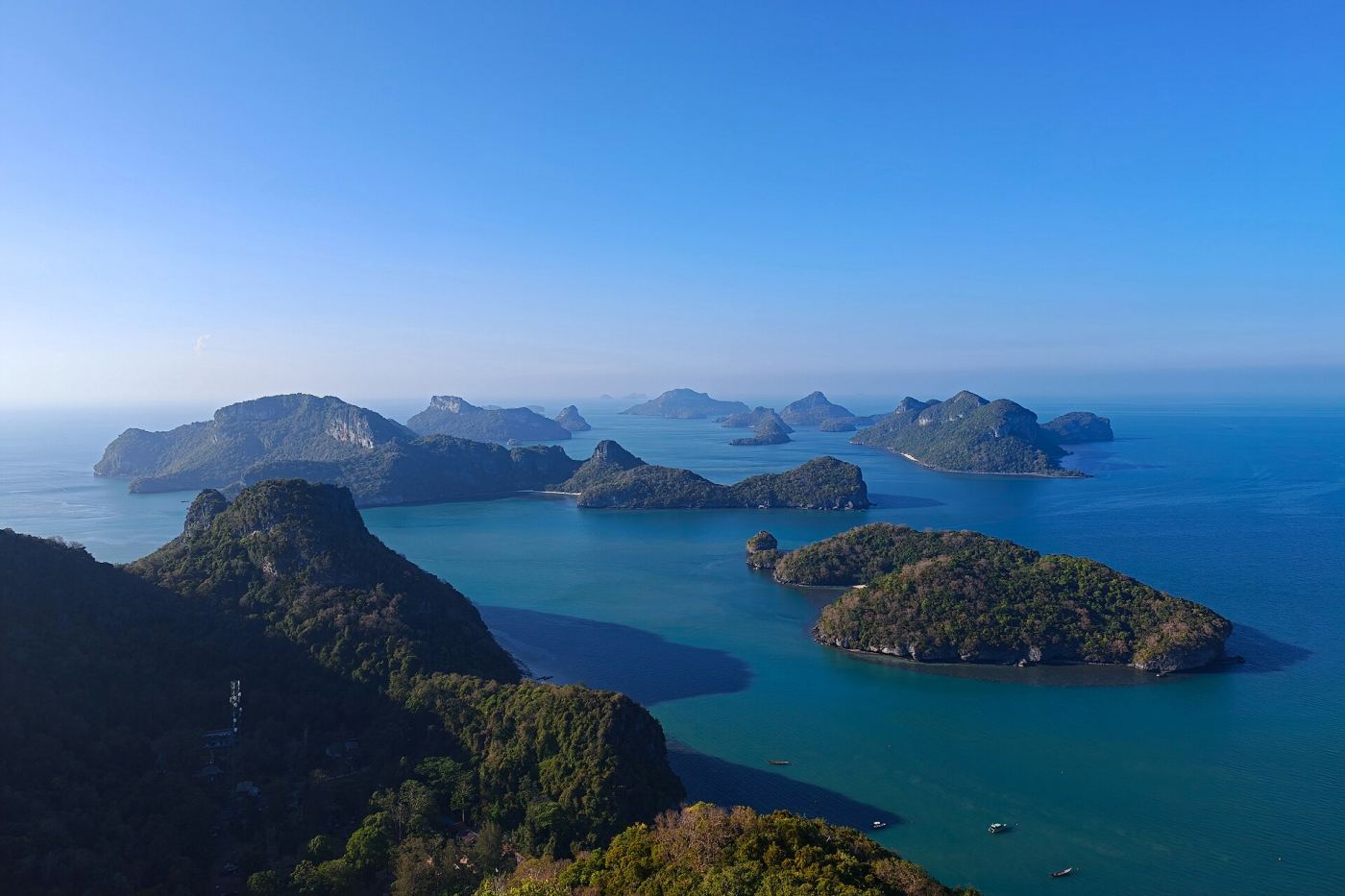 Layered limestone islands at Ang Thong National Marine Park