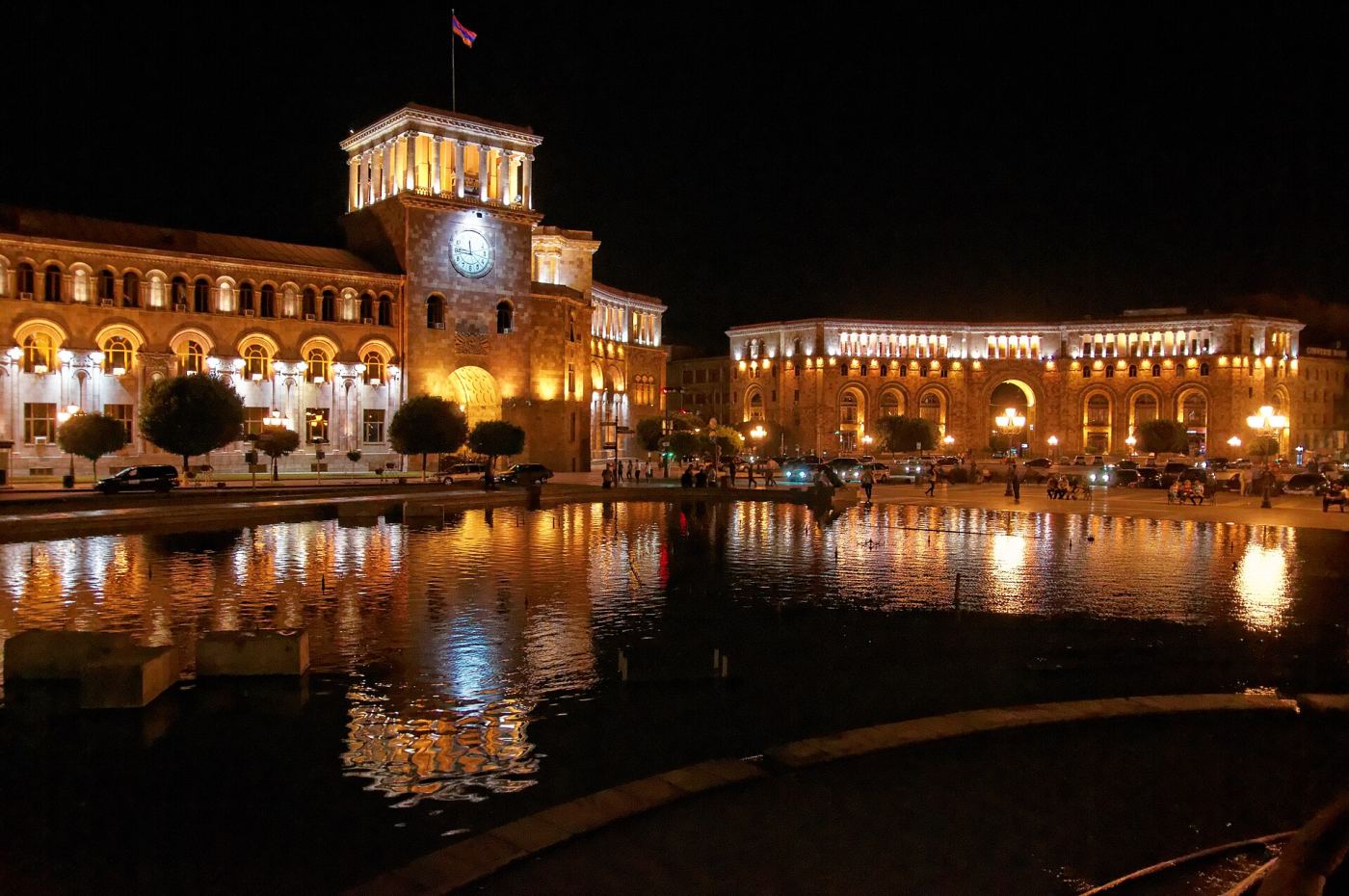 Republic Square at night, Yerevan