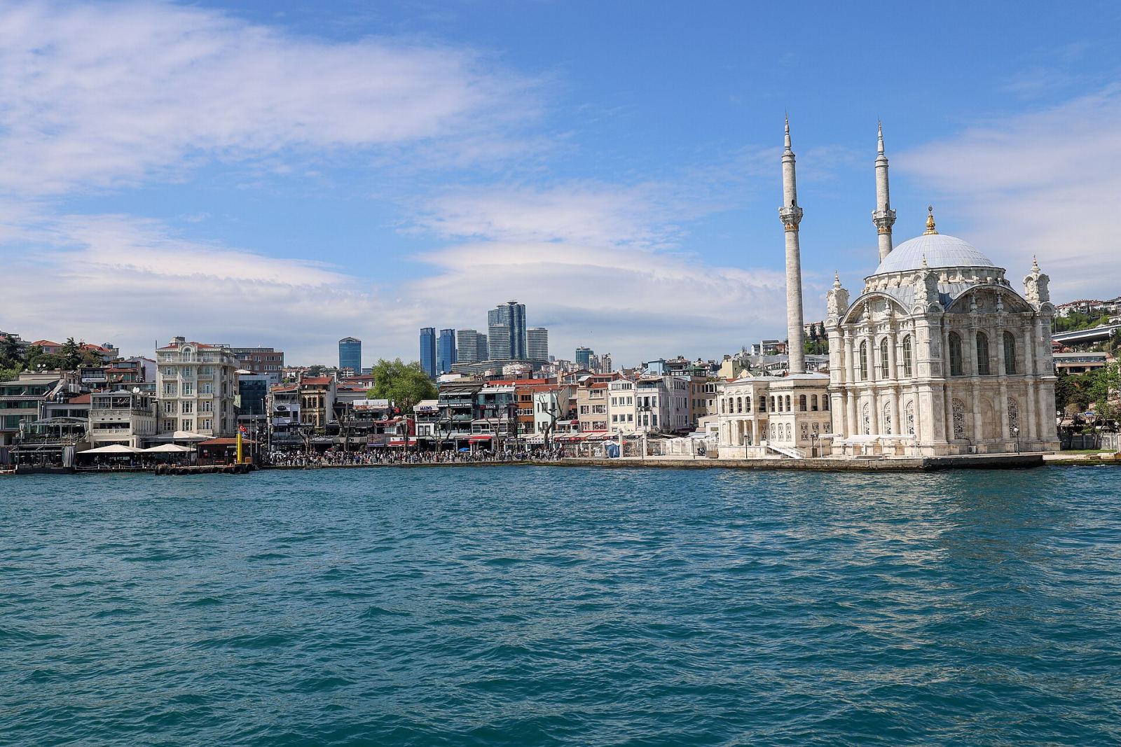 Ortaköy Square and Mosque seen from across the Bosphorus, Istanbul