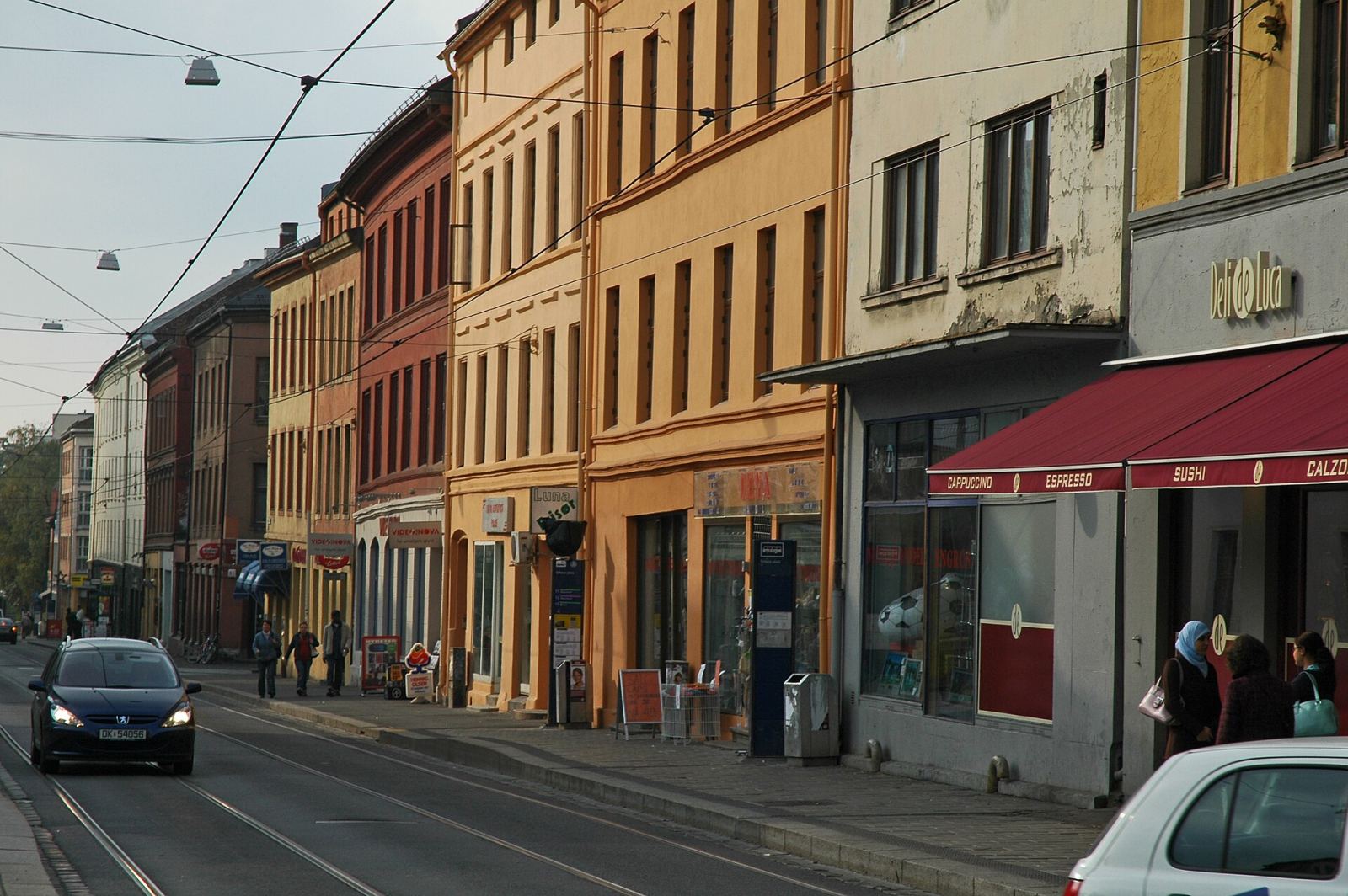 Street of colorful buildings in Grünerløkka, Oslo