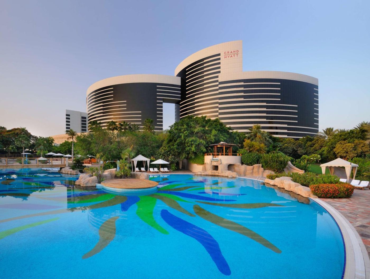 Grand Hyatt Dubai gardens and waterpark