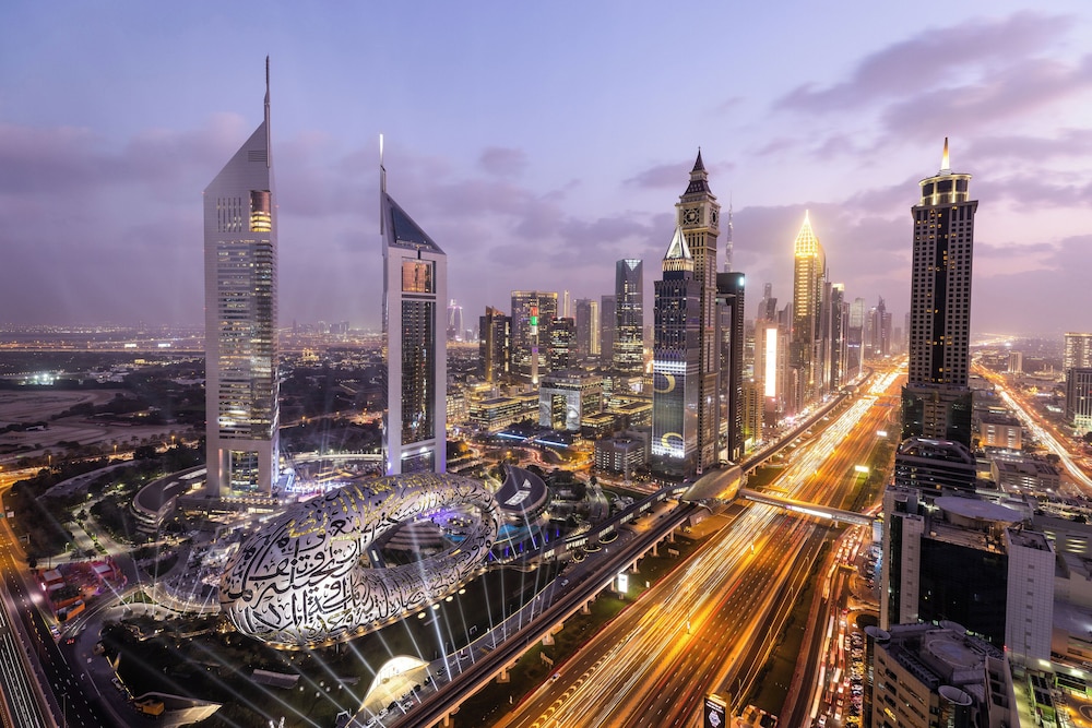 Jumeirah Emirates Towers Dubai skyline view